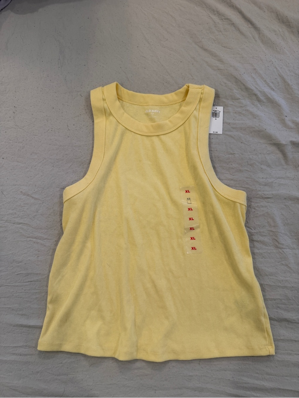 Old Navy Pale Yellow Ribbed Tank Top